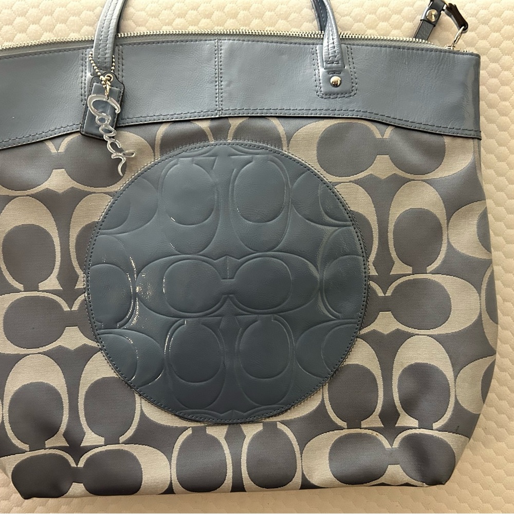 Blue coach purse